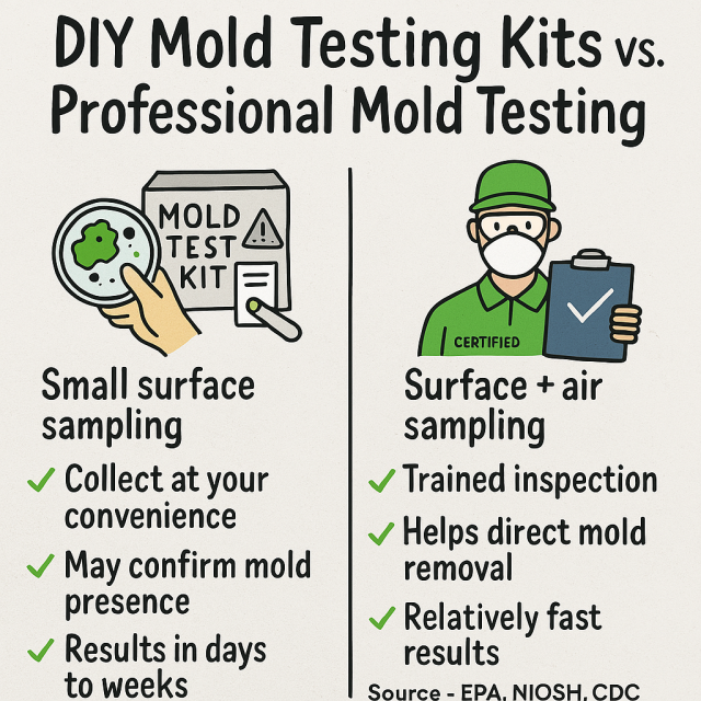 DIY Mold Testing vs Professional Mold Inspector